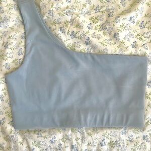 Sky Blue One-Shoulder Top